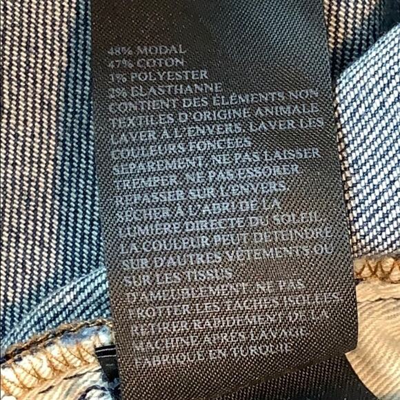 AllSaints Zig Destroy Ripped Skinny Jeans Women’s Sz 26 Distressed Denim - Picture 9 of 9